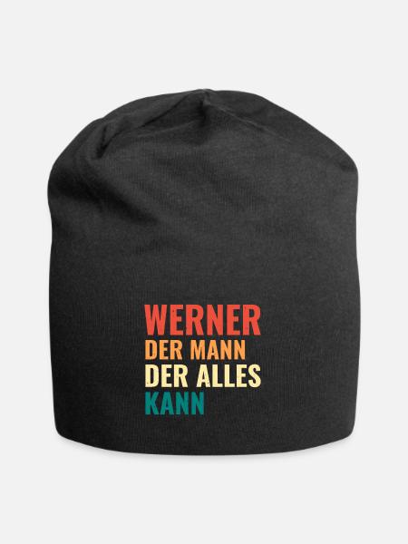 Werner Der Mann Der Alles Kann Vorname Werner - Jersey-Beanie - Schwarz