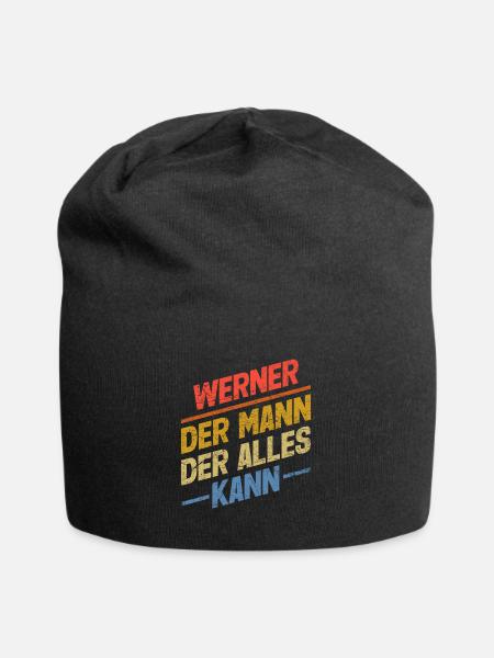 Werner Der Mann Der Alles Kann Vorname Werner - Jersey-Beanie - Schwarz
