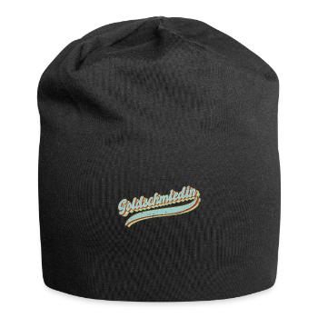 Juwelier Vintage Goldschmiedin - Jersey-Beanie - Schwarz - Vorne