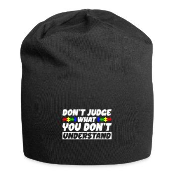 Bewusstsein Für Autismus - Verurteile Nicht, Was - Jersey-Beanie - Schwarz - Vorne