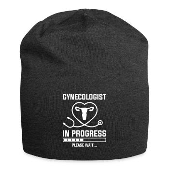 Gynecologist In Progress Please Wait Gynecology - Jersey Beanie - charcoal grey - Front