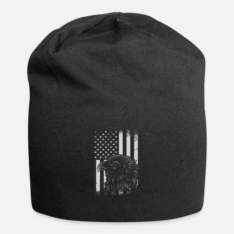 Drapeau américain American Power 4 juillet - Bonnet en jersey - noir