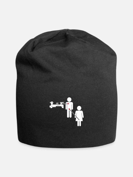 Drechsel Drechsler Drechselbank Drechselbetrieb - Jersey-Beanie - Schwarz