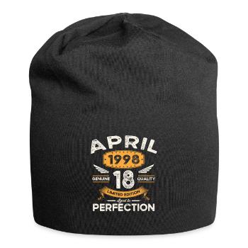 25th birthday man April Born 1998 Legendary - Jersey Beanie - black - Front