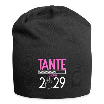 Tante Loading 2029 Babyankündigung Geburt Schwange - Jersey-Beanie - Schwarz - Vorne