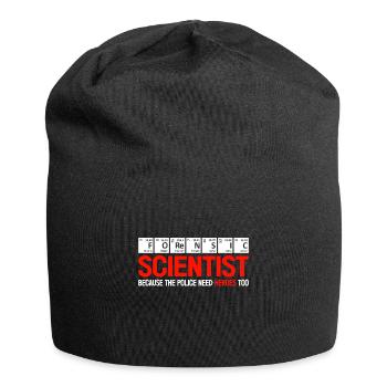 Forensic Scientist Are Police Heroes Analyst Gift - Jersey Beanie - black - Front