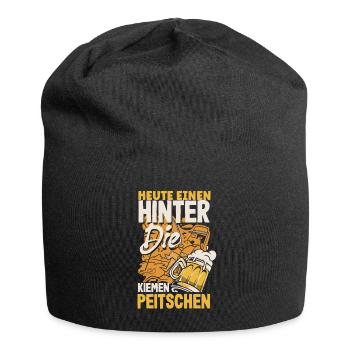 Heute einen hinter die Kiemen peitschen Bier - Jersey-Beanie - Schwarz - Vorne