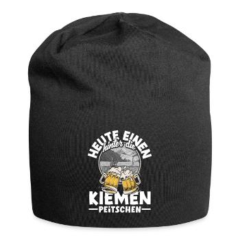 Heute einen hinter die Kiemen peitschen Bier - Jersey-Beanie - Schwarz - Vorne