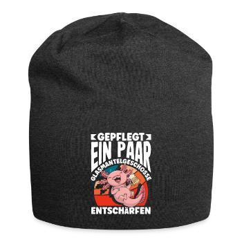 Gepflegt ein paar Glasmantelgeschosse Entschärfen - Jersey-Beanie - Anthrazit - Vorne