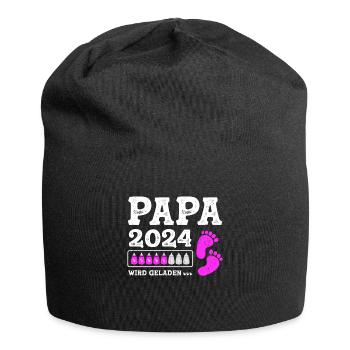 Vater 2024 Werdender Papa Loading 2024 - Jersey-Beanie - Schwarz - Vorne