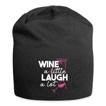 Vin un peu rire beaucoup boire amoureux - Bonnet en jersey - noir - Devant