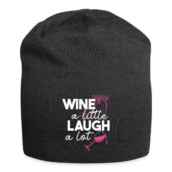 Vin un peu rire beaucoup boire amoureux - Bonnet en jersey - charbon - Devant
