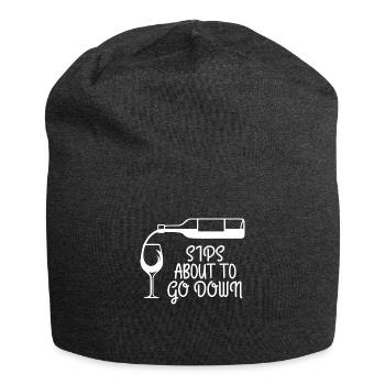 Schlucke Darüber, Wein Trinken Liebhaber Trinker - Jersey-Beanie - Anthrazit - Vorne