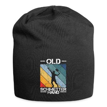 Old Schmetterhand Tennis Lustiger Spruch Sport - Jersey-Beanie - Schwarz - Vorne