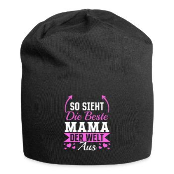 So sieht die beste Mama der Welt aus - Muttertag - Jersey-Beanie - Schwarz - Vorne