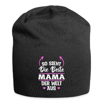 So sieht die beste Mama der Welt aus - Muttertag - Jersey-Beanie - Schwarz - Vorne
