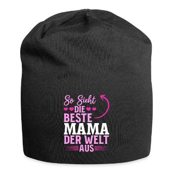So sieht die beste Mama der Welt aus - Muttertag - Jersey-Beanie - Schwarz - Vorne