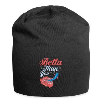 Betta Than You Aquarium Owner Fish Keeping - Jersey-Beanie - Schwarz - Vorne