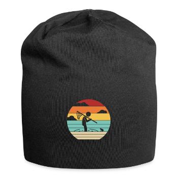 Retro Kaulquappe Laubfrosch Kröte Frosch Fänger - Jersey-Beanie - Schwarz - Vorne
