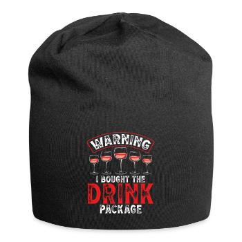 J’ai acheté le paquet boisson - Bonnet en jersey - noir - Devant