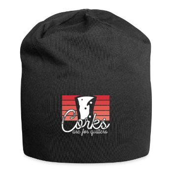 Korken sind für Aussteiger - Jersey-Beanie - Schwarz - Vorne