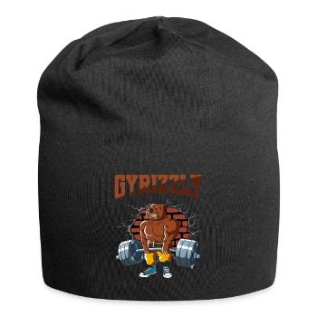 Fitnesstraining Pumpen Bär beim Kreuzheben Fitness - Jersey-Beanie - Schwarz - Vorne