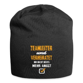Teamleiter und Verheiratet - Jersey-Beanie - Schwarz - Vorne