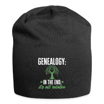Genealogie Ahnenforschung Ahnenforscher - Jersey-Beanie - Schwarz - Vorne