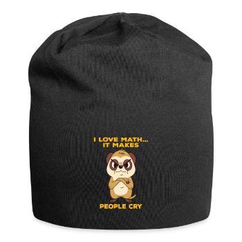 Angry meerkat likes math - Jersey Beanie - black - Front