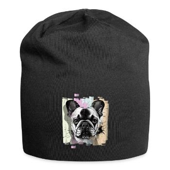 French Bulldog Frenchie - Bonnet en jersey - noir - Devant