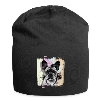 French Bulldog Frenchie - Bonnet en jersey - noir - Devant
