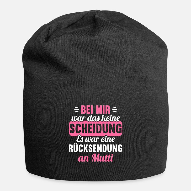 Bei mir war das keine Scheidung Scheidungs - Jersey-Beanie - Schwarz