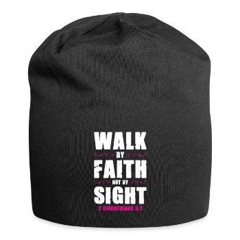 bibel vertrauen - Jersey-Beanie - Schwarz - Vorne