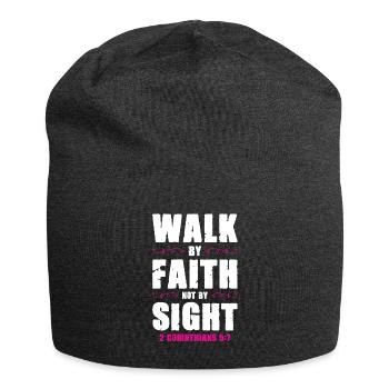 bibel vertrauen - Jersey-Beanie - Anthrazit - Vorne