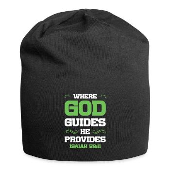 God directs the Bible - Jersey Beanie - black - Front