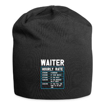 Serveuse Barman Serveur Barman Barman - Bonnet en jersey - noir - Devant