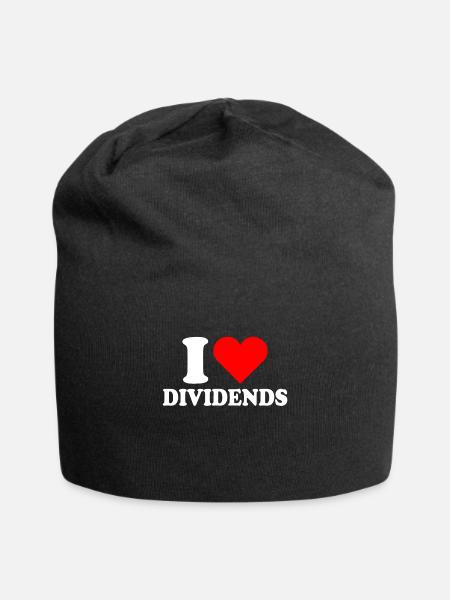 Dividenden I Love Dividends Ich Liebe Aktien Börse - Jersey-Beanie - Schwarz