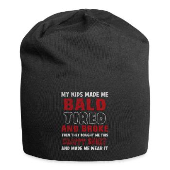 Being Bald Bald Guy With A Beard Bald Dad - Jersey Beanie - black - Front