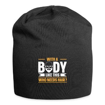 Being Bald Bald Guy With A Beard Bald Dad - Jersey Beanie - black - Front