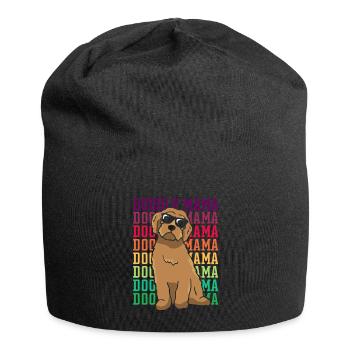 Frauen Doodle Mama Labradoodle Goldendoodle - Jersey-Beanie - Schwarz - Vorne