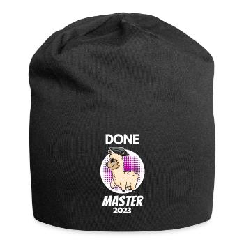 Master 2023 - Master abgeschlossen - Jersey-Beanie - Schwarz - Vorne