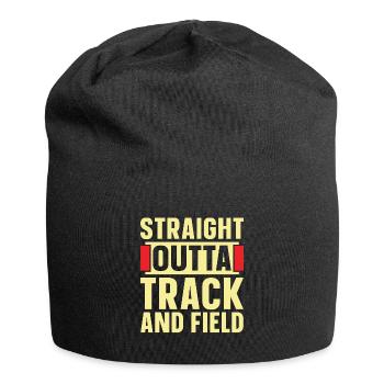 Track And Field Straight Outta Track And Running - Jersey Beanie - black - Front