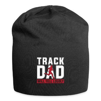 Track And Field Track Dad Will Yell Loudly Running - Jersey Beanie - black - Front
