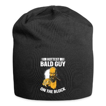 Being Bald Bald Guy With A Beard Bald Dad - Jersey Beanie - black - Front