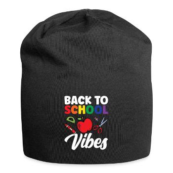 Back to School Vibes Back to School Back to School - Jersey Beanie - black - Front