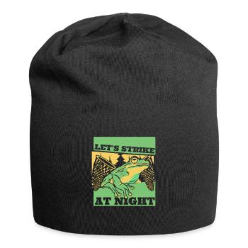 Frappeons la nuit Crapaud Grenouille têtard - Bonnet en jersey - noir - Devant
