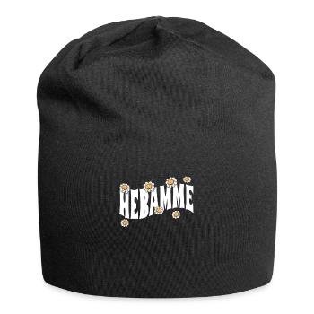 Geburtshelferin niedliche Blumen Hebamme - Jersey-Beanie - Schwarz - Vorne