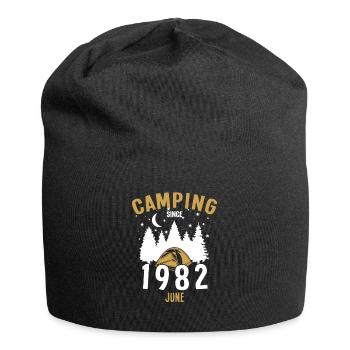 Anniversaire: Camping depuis juin 1982 Camping - Bonnet en jersey - noir - Devant