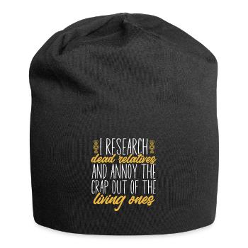 Genealogie Ahnenforschung Ahnenforscher - Jersey-Beanie - Schwarz - Vorne