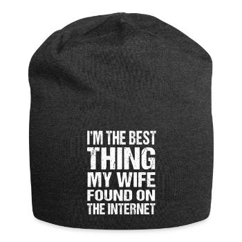 I'm the best thing my wife found on the Internet - Jersey-Beanie - Anthrazit - Vorne